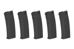 Zestaw 5 magazynków S-Mag Mid-Cap na 125 kulek - czarny [Specna Arms]